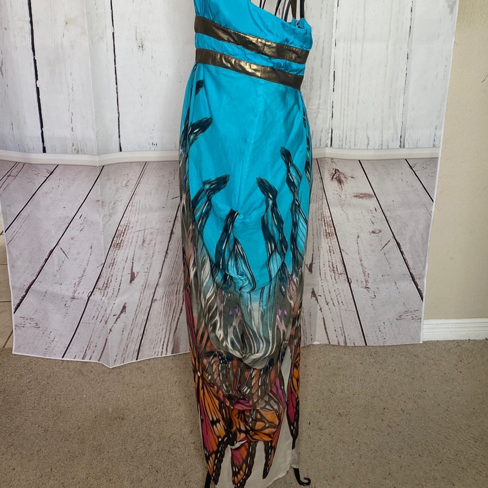 Bebe Maxi Dress 100% silk - Picture 11 of 12